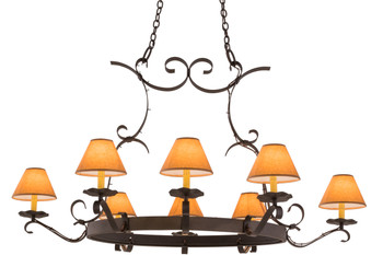 Meyda 53"l Handforged 8 Lt Oblong Chandelier - 160119