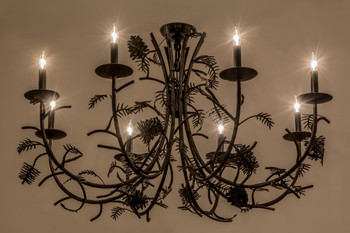 Meyda 42"w Pinecone 8 Lt Chandelier - 161106