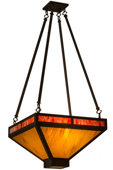 Meyda 18"sq Whitewing Inverted Pendant - 161846