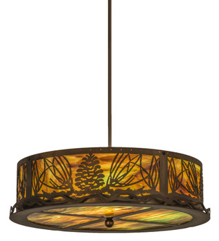 Meyda 22"w Mountain Pine Inverted Pendant - 162106