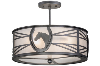 Meyda 16.5"w Horseshoe Semi-flushmount - 162606