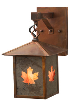 Meyda 7"w Seneca Maple Leaf Hanging Wall Sconce - 162730