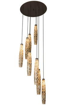 Meyda 48"w Checkers 8 Lt Cascading Pendant - 163901