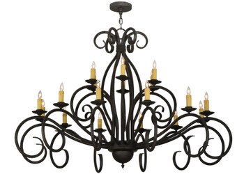 Meyda 60"w Sienna 18 Lt Two Tier Chandelier - 165142