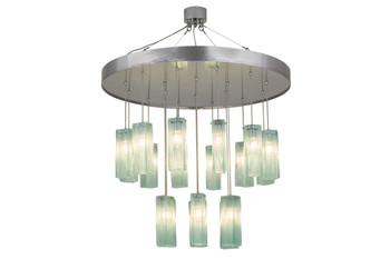 Meyda 48"w Metro Murano 18 Lt Cascading Pendant - 168262