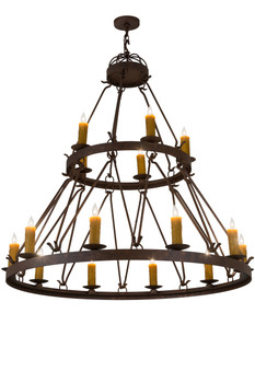 Meyda 54"w Lakeshore 15 Lt Two Tier Chandelier - 169258