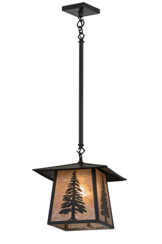 Meyda 12"sq Stillwater Tall Pine Pendant - 170889