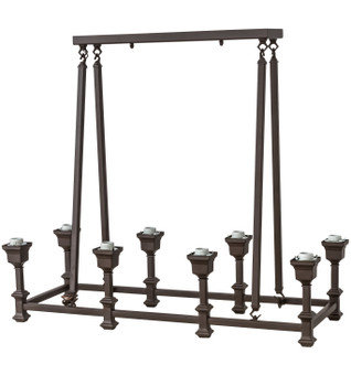 Meyda 36"l Cafe Noir 8 Lt Oblong Chandelier Hardware - 173330