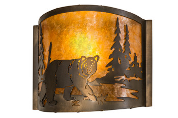 Meyda 12" Wide Lone Bear Right Wall Sconce - 174066