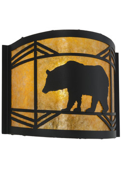 Meyda 12"w Lone Bear Wall Sconce - 17457