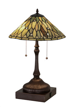 Meyda 24"h Dew Drop Jadestone Table Lamp - 177068