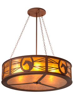 Meyda 42"w Horseshoe Inverted Pendant - 179477