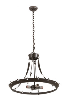 Meyda 26"w Timeless Bronze 4 Lt Inverted Pendant Hardware - 179882