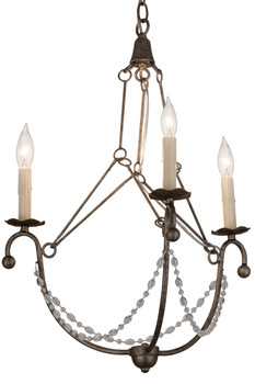 Meyda 22"w Kaitlynn 3 Lt Chandelier - 182545