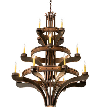 Meyda 48"w Castilla 16 Lt Three Tier Chandelier - 183606