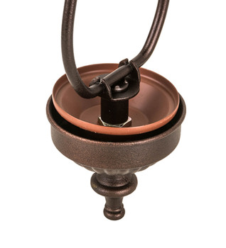 Meyda 5"sq Mahogany Bronze 1 Lt Inverted Flushmount Hardware - 185584