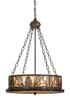 Meyda 22"w Mountain Pine Inverted Pendant - 186232