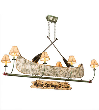 Meyda 68"l Personalized Canoe 8 Lt Chandelier - 186354