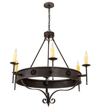 Meyda 48"w Lorenzo 6 Lt Chandelier - 187705