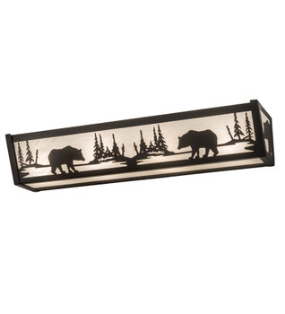 Meyda 24"w Bear At Lake Vanity Light - 188350