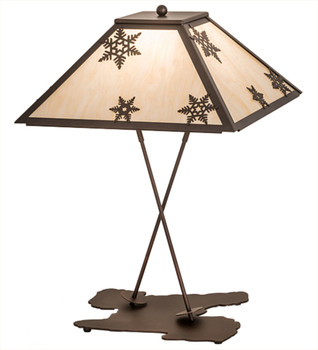 Meyda 28"high Snowflake Table Lamp - 188530