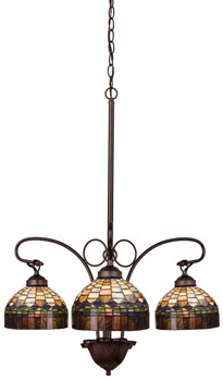 Meyda 24"w Tiffany Candice 3 Lt Chandelier - 19037