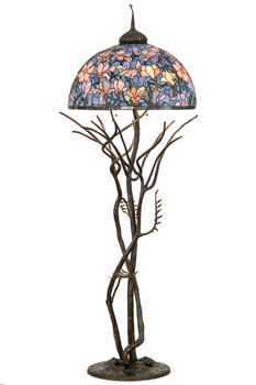 Meyda 75"h Tiffany Magnolia Floor Lamp - 190745