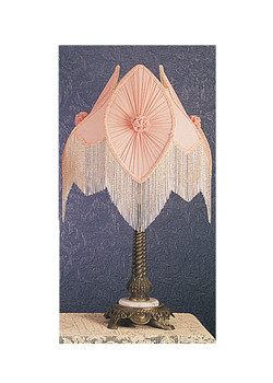 Meyda 28"h Fabric & Fringe Pink Pontiff Table Lamp - 19227