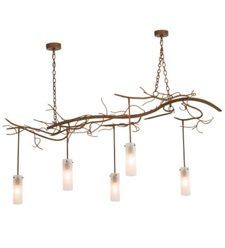 Meyda 72"w Winter Solstice Cilindro 5 Lt Oblong Chandelier - 194362