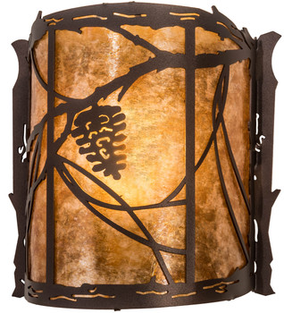 Meyda 9" Wide Whispering Pines Wall Sconce - 200283