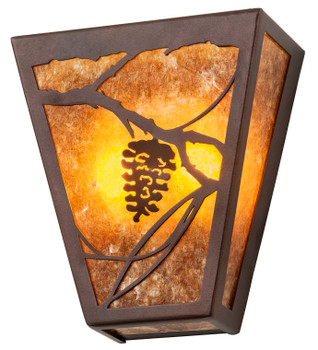 Meyda 7" Wide Whispering Pines Wall Sconce - 202181