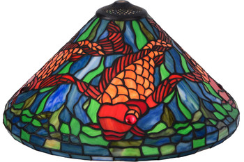 Meyda 16"w Tiffany Koi Shade - 21128