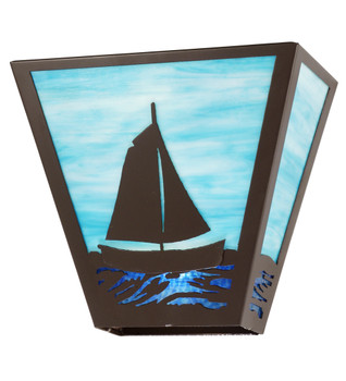Meyda 13" Wide Sailboat Wall Sconce - 211605