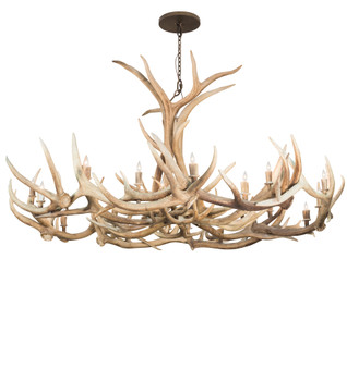 Meyda 84" Wide Antlers Elk & Mule Deer 18 Light Chandelier - 212267