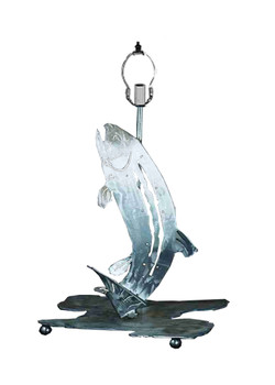 Meyda 13.5"h Leaping Trout Base - 23526