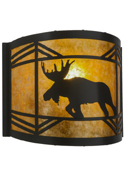 Meyda 12"w Lone Moose Wall Sconce - 23822