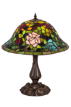 Meyda 18.5"h Tiffany Rosebush Table Lamp - 26489
