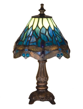 Meyda 11.5"h Tiffany Hanginghead Dragonfly Mini Lamp - 26597