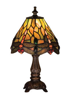 Meyda 11.5"h Tiffany Hanginghead Dragonfly Mini Lamp - 26613