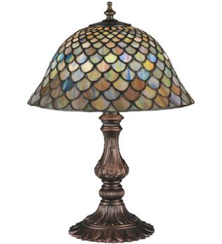 Meyda 17"h Tiffany Fishscale Accent Lamp - 26673