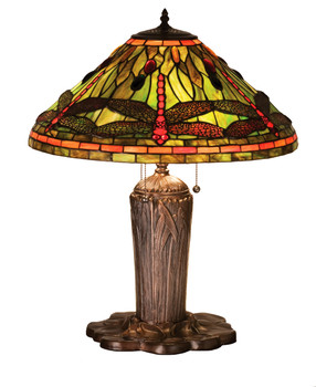 Meyda 25"h Tiffany Dragonfly Table Lamp - 26680