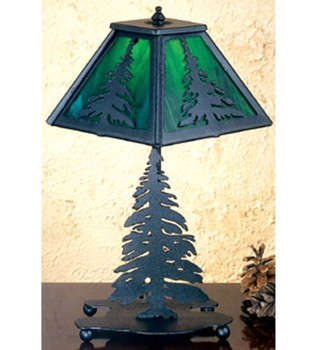 Meyda 14"h Tall Pine Accent Lamp - 31402