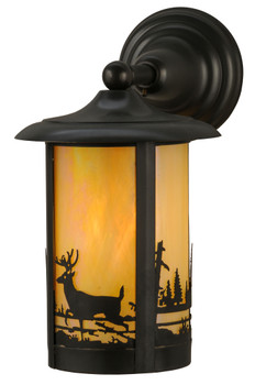 Meyda 7.5"w Fulton Deer Creek Solid Mount Wall Sconce - 32203