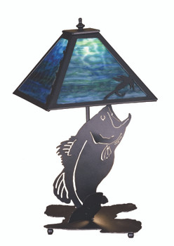 Meyda 21"h Leaping Bass Table Lamp - 32566