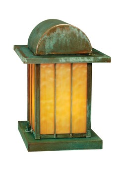 Meyda 9"sq Clinton Arch Lantern Pier Mount - 47039