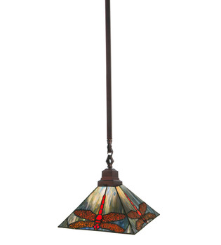 Meyda 10"sq Prairie Dragonfly Pendant.609 - 49111