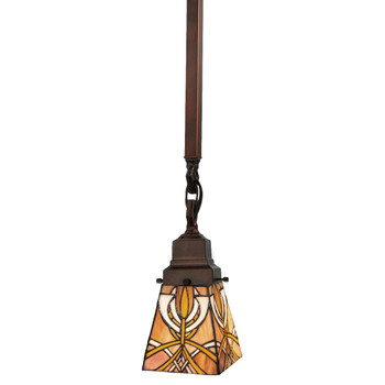 Meyda 5"sq Glasgow Bungalow Mini Pendant - 49134