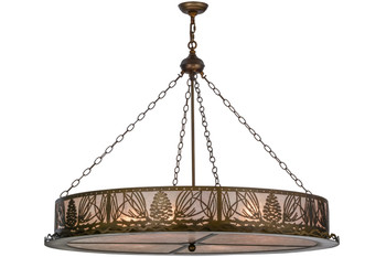 Meyda 48"w Mountain Pine Inverted Pendant - 50126