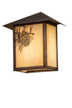 Meyda 9"w Seneca Winter Pine Wall Sconce - 50449