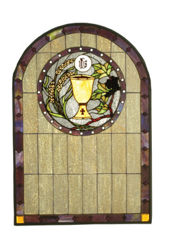 Meyda 22"w X 32"h Sacrament Stained Glass Window - 51129